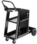 Sturdy Three Tier Rolling Welding Cart With Upgraded Wheels And Tank Storage For TIG MIG Welder And Plasma Cutter Black Finish Built To Haul 220 Lbs Heavy Duty Shop Must Have