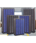 Tough Build Impact Resistant Stainless Steel Hardware Cabinet Featuring Six Spacious Drawers showcased in a workshop setting.