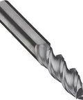 Carbide Square Nose End Mill 3 Flute 0.75in Cutter, 0.75in Shank, 3in Overall Length, TiCN Finish, 45 Degree Helix, USA Made
