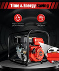 Heavy Duty 75Hp Gas Powered Water Transfer Pump 3 Inch 60 M3 Hr Flow 91 Ft Head showing fuel tank and low consumption features.