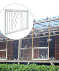 11.8 Inch Pigeon Door Entrance For Racing Pigeons Built Tough T Bar Iron Wire Cage Door Durable Bird Cage Breeding Access Gate Safe Lock Easy Entry For Your Aviary, shown on pigeon loft.