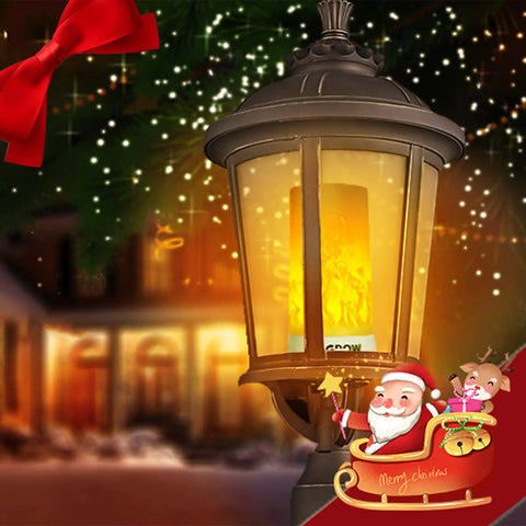LED Flame Lights With Remote Control And USB Rechargeable Battery Four Modes Dimmable Night Light lantern with festive decor