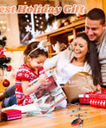 Family celebrating with a Remote Control Helicopter Toy For Kids 2 Channel RC Helicopter With 2.4 GHz Dual Speed Flight One Button Lift