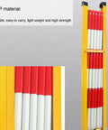 Expandable Retractable Traffic Fence Heavy Duty Safety Barrier For Construction Sites showing FRP material in red and white colors.