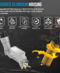 Beefed Up Aluminum Engine Oil Cooler And Oil Filter Housing Adapter for 3.6L V6, showing upgraded features and benefits.