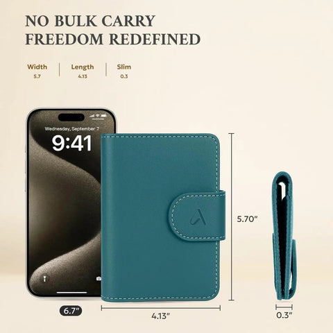 RFID Passport Holder Travel Wallet For Men And Women With Hidden AirTag Slot Genuine Leather Passport Cover Lake Blue
