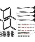 2300KV Brushless Motor ESC Combo for RC Drones with Aluminum Alloy Frame, CW CCW Motors, 20A ESC, Beefed Up Propeller Kit