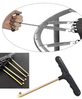 4 Pack Trampoline Spring Puller Tool with T Hook Extension and Ergonomic Handle Grip for easy outdoor setup.