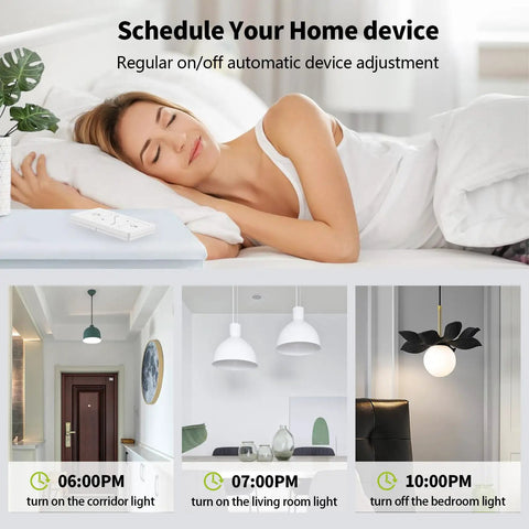 Slick Smart Dimmer Switch With Wireless Remote Control, Single Pole Wall Light Controller, sleep environment with automatic lighting.