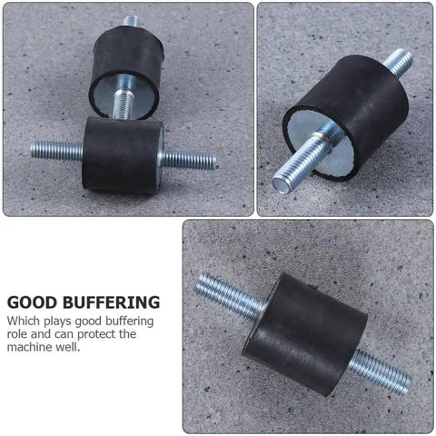 Anti Vibration Rubber Isolator Mounts 5 Pack for Generators and Gear Equipment Silent Black Shock Absorbers With Buffering and Shock Absorption Durable High Durometer Vibration Pads, black rubber mount