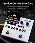 Dual Stomp Multi Effects Guitar Pedals Dope Rechargeable Processor with intuitive control interface and color display