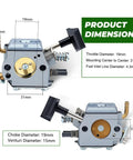 Stihl Backpacker Blower Carburetor Kit For BR420 BR340 BR380 BR400 SR320 SR340 featuring dimensions and parts view