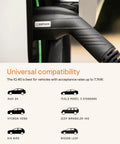 32 Amp Level 2 Home EV Charger With J1772 Connector WiFi Enabled showing compatibility with various car models