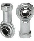 Complete Set Of 4 Rock Solid M8 X 1.25mm Rod End Bearings Featuring Left And Right Hand Thread Steel Heim Joints, side view of bearings.