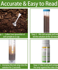 Image showing steps for using a Two In One Soil pH And Nitrogen Test Kit With Test Tubes For Garden Lawns And Yards 100 Pack