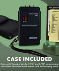 Pin Moisture Meter For Wood And Walls with case and accessories shown, Easy DIY Humidity Detector For Home Construction.