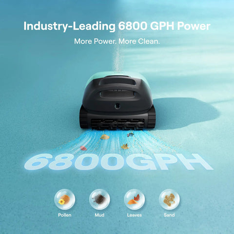 Sora 10 Cordless Pool Vacuum Robot For Inground And Above Ground Pools, 6800 GPH Suction on pool surface