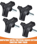 Heavy Duty Deck Wing Nut Knob For Three Eighths Inch Sixteen UNC Threads Replacement Four Pack Fits Lawn Mowers with Grass Catcher