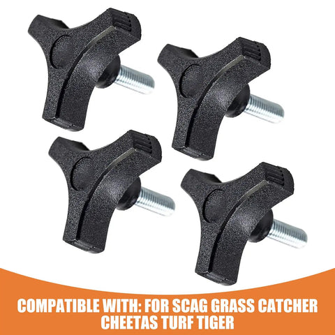 Heavy Duty Deck Wing Nut Knob For Three Eighths Inch Sixteen UNC Threads Replacement Four Pack Fits Lawn Mowers with Grass Catcher