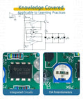 Image showing integrated circuits and 104 potentiometers on a PCB for Breathing Light Soldering Practice Kit With LED Electronics Assembly.