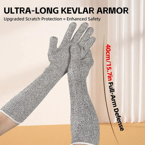 Ultra Flexible Pet Handling Sleeves With Kevlar Fiber For Scratch Resistant Protection During Cat Grooming Nail Trimming And Bathing
