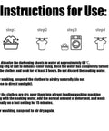 Instructions for Black Fabric Dye Sheets 10 Pack That Restores Faded Clothes To Rich Black In Every Wash