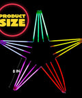 100 Piece Bulk Glow Stick Party Stack Featuring 8 Inch Neon Light Up Necklaces, star shape made from neon glow sticks