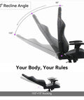 Gaming Chair With 4D Adjustable Armrests And A 170 Degree Recline, Next Level Comfort For Long Sessions And 320 Lb Capacity, High Back Ergonomic