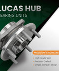 Front Wheel Hub And Bearing Assembly With 5 Lug And ABS For Dodge Journey 2009 To 2015 And Ram Promaster 1500 2500 3500 2014 Left Or Right Replacement; steel hub shown with precision-engineered design details, five lugs visible.