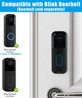 No Drill Adhesive Doorbell Mount With Metal Anti Theft Backplate For Video Doorbell Gen 1 And Gen 2 shown installed on door