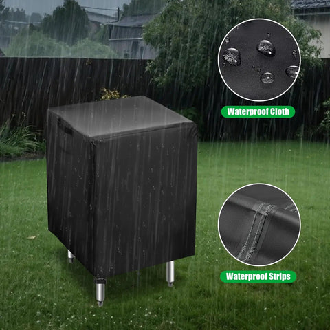 Outdoor Prep Table Cover 24x24x34 Inches, Weatherproof Oxford Fabric, Waterproof Dustproof Sunproof Fade-Resistant Shield shown in rain