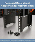 Heavy Duty 2U Server Rack Depth Extender Kit Rock Solid 4 Inch Deep Recess Mount Adapter with included hardware.