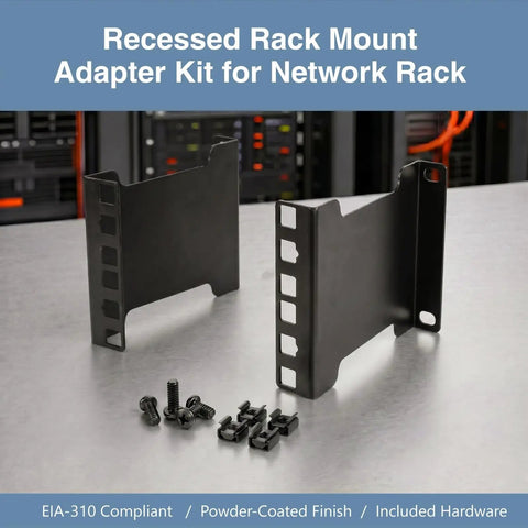 Heavy Duty 2U Server Rack Depth Extender Kit Rock Solid 4 Inch Deep Recess Mount Adapter with included hardware.
