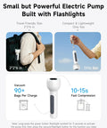Person holding Travel Vacuum Bags With 2026 Latest Wireless Pump, showing compact size and lightweight design, ideal for travel.