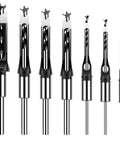 Heavy Duty Seven Piece Square Hole Drill Bit Set Forged From Heat Treated Hss Steel With Smooth Operator Mortise Chisel Edges Quarter To Three Quarters Inch Fits Mortising Machines For Job Site Builds Demanding Real Grit And Smooth Sailing Results Daily - detailed view of drill bits.