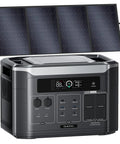 Rock Solid 3200 Watt Portable Power Station With 2048Wh LifePo4 Battery And 400W Solar Panel Pure Sine Wave Inverter and solar panels