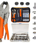 Heavy Duty Snap Fasteners Kit Built Tough With Magnetic Die Holder And Adjustable Pliers 60 Set 15mm Stainless Marine Snaps