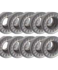 Ten-Piece Carbide Turning Inserts Set For CNC Lathe, Indexable Solid Carbide Inserts RPMT1204MOE-JS, arranged diagonally