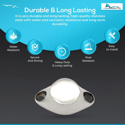 Magnetic Ball Door Stopper With 316 Stainless Steel Soft Catch, Built Tough For Boats, Marine, And Home - 11lb Strength