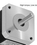 Built Different Nema 17 Stepper Motor With One Meter Cable And Connector 1 5 Amps 60 Oz Inch High Torque 1 8 Degree Step 38mm Body close up view
