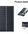 Portable 3W 6V Solar Panel With USB Output for Outdoor Adventures Monocrystalline Efficiency showing product details and USB cable