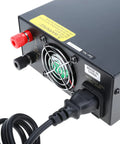 Rear view of 13.8V 30A DC Power Supply With Analog Regulation For Bench Use, showing power cord input and cooling fan.