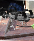 20 Piece Lawn Aerator Shoes Spikes Kit Durable Metal Aeration Tool For Garden displayed with replaceable spikes