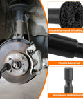 Garage Ready Brake Hub Cleaning And Resurfacing Kit with brushing attachment on car wheel hub