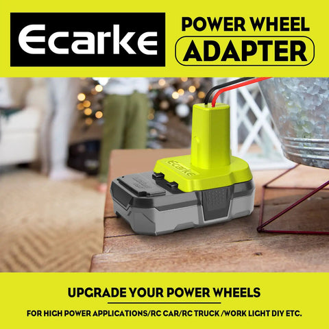 Power Wheels Adapter For Ryobi 18V One Plus Batteries P108 P107 P102 Dock Power Connector For RC Cars Toys And E Bikes 12 Gauge Wire With Quick Terminal Blocks
