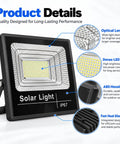 KUSOLE 200W/300W/500W Solar Floodlights & Outdoor Spotlights 300W with detailed product features and design components.