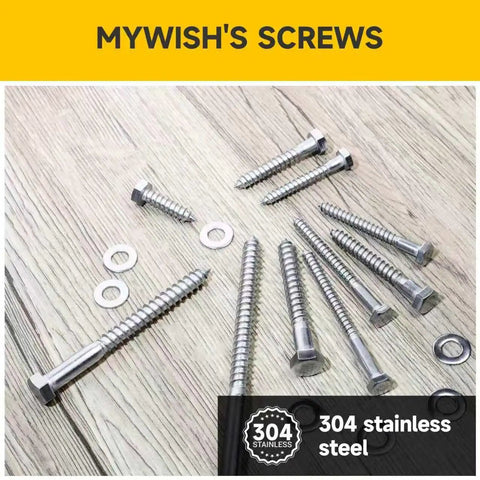 304 Stainless Steel Lag Bolts Kit Three Eighths Inch By One And One Half Inch With Flat Washers And Hex Socket 50 Pieces