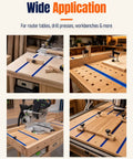Two Pack 12 Inch Aluminum Pro Grade T Track for Woodworking Jigs and Fixtures with Double Cut Profile and Predrilled Mounting Holes