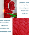 Top Shelf Soundproof Foam Panels For Walls Thick Acoustic Treatment Tiles with red sound dampening texture for studio use