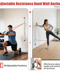 Savage Resistance Band Wall Mount Anchor Rig For Home Gym Flex Zero Clutter Aircraft Aluminum And Stainless Steel Track With Smooth Glide Lock And 40 Inch Rail Gear with users demonstrating resistance band exercises.